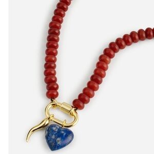 NEW Madewell Semiprecious Beaded Carabiner Charm Necklace